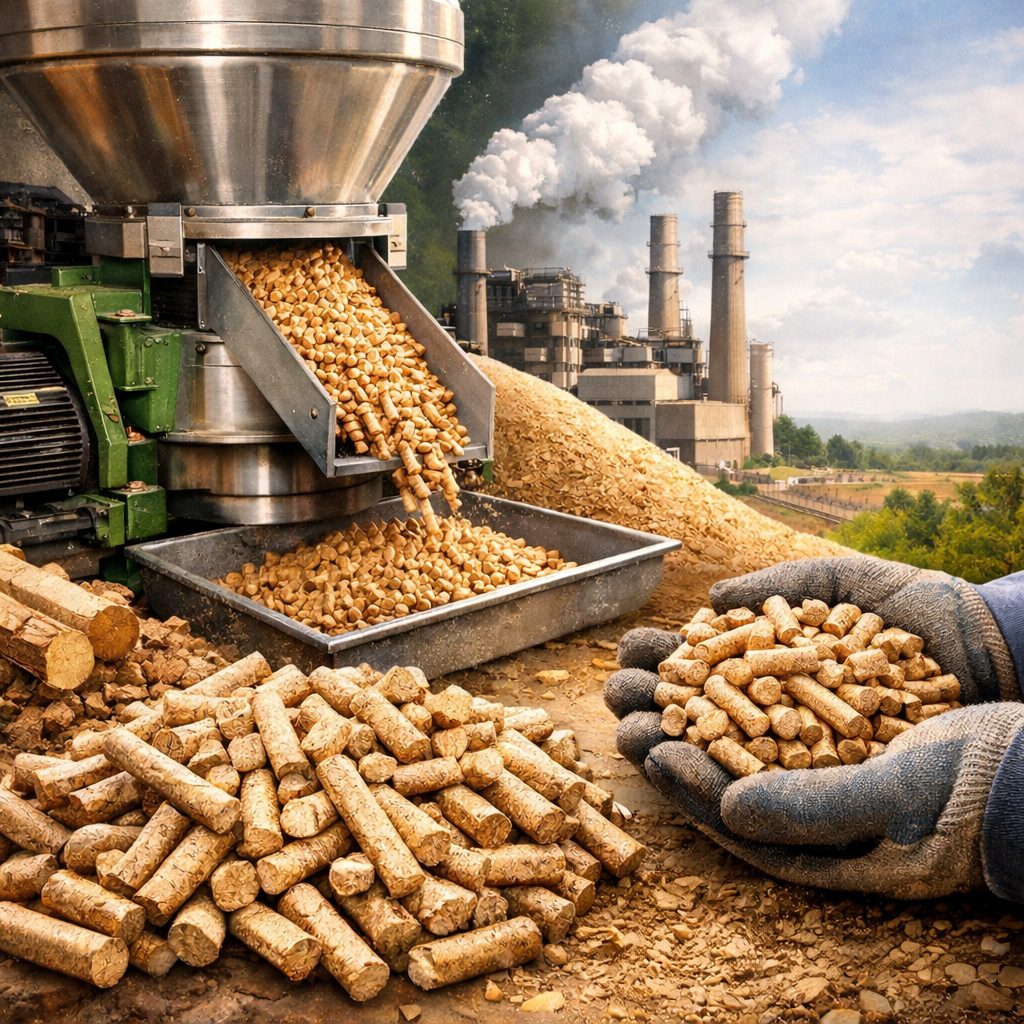 Produksi Pelet Biomassa